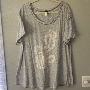 We The Free Light Gray Graphic Tee